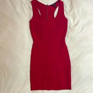 BCBGMAXAZRIA Red racerback bodycon dress